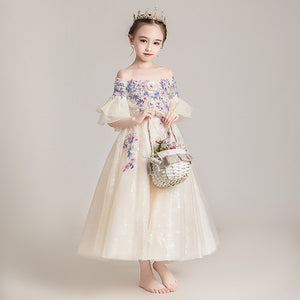D1161 Girl Dress, Gift Birthday Dress, Flower Girl Dress, Toddler Dress
