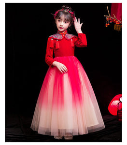 D1031 Chinese Style,Cheongsam,Gift Birthday Dress, Flower Girl Dress