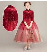 Load image into Gallery viewer, D1046 Girl Dress, Gift Birthday Dress, Flower Girl Dress, Toddler Dress
