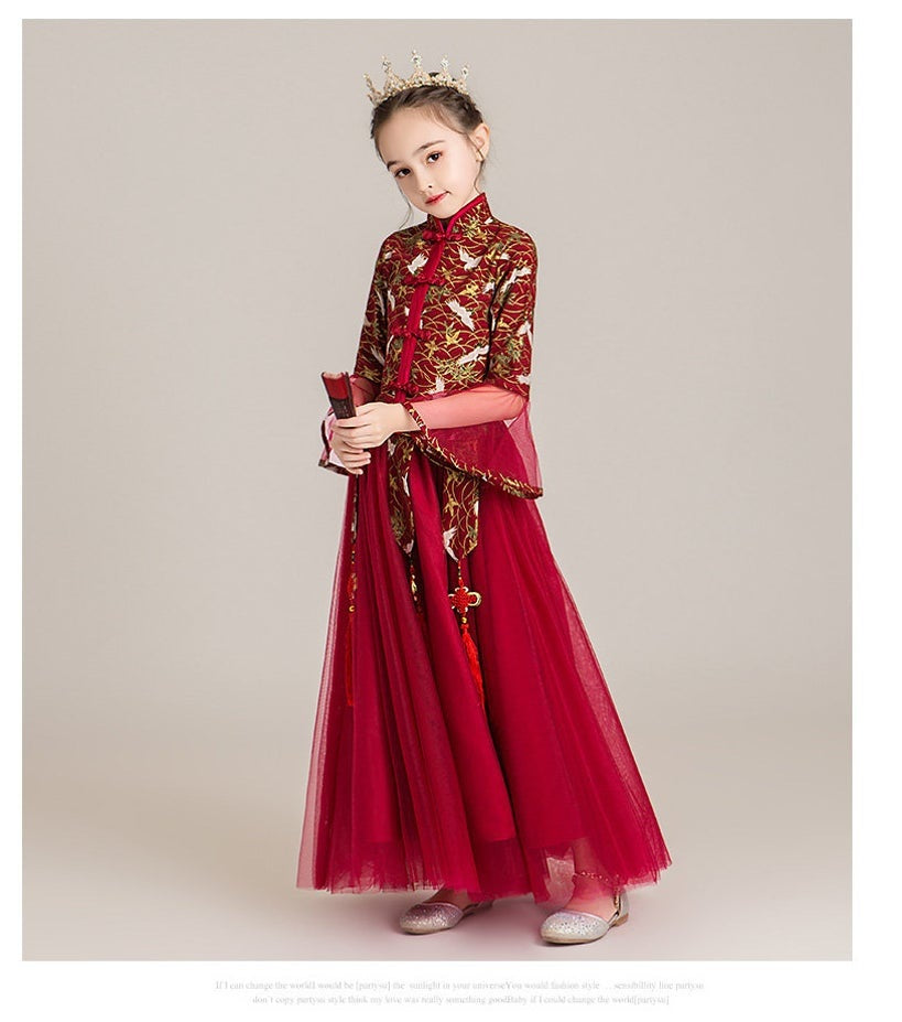 D1050 Chinese Style,Cheongsam,Gift Birthday Dress, Flower Girl Dress