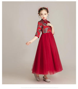 D1087 Chinese Style,Flower Girl Dress, Toddler Dress, Baby Christmas Dress