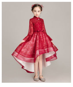 D1047 Girl Dress, Gift Birthday Dress, Flower Girl Dress, Toddler Dress