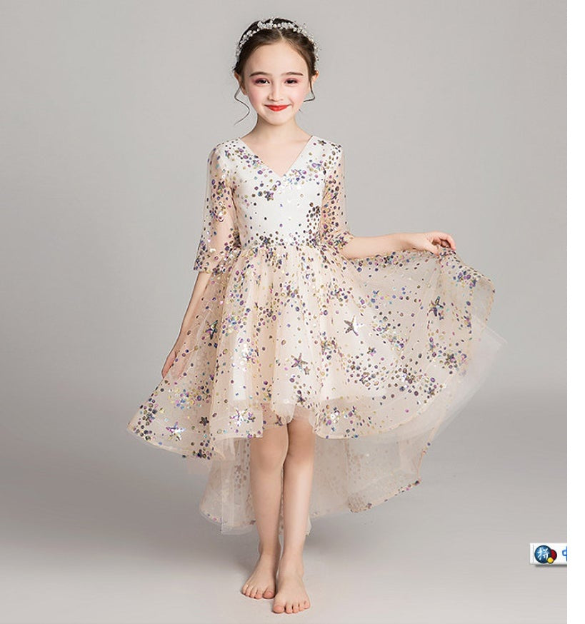 D1051 Girl Dress, Gift Birthday Dress, Flower Girl Dress, Toddler Dress