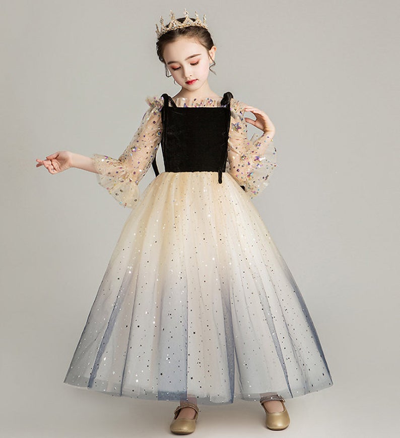 D1036 Girl Dress, Gift Birthday Dress, Flower Girl Dress, Toddler Dress