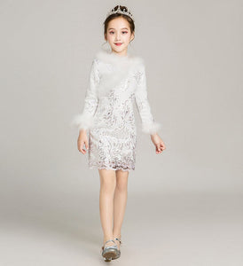 D1042 Chinese Style,Cheongsam,Gift Birthday Dress, Flower Girl Dress