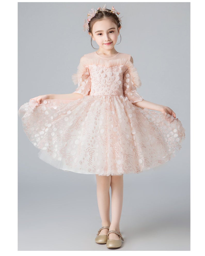 D1023 Girl Dress, Gift Birthday Dress, Flower Girl Dress, Toddler Dress