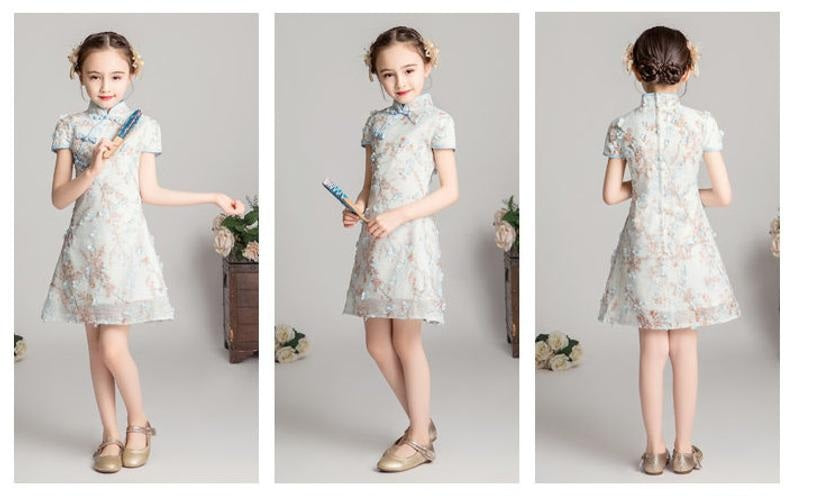D1055 Chinese Style,Cheongsam,Gift Birthday Dress, Flower Girl Dress