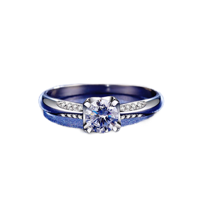 J1282 1 Carat Top Grade Moissanite Ring, Classic Style, Sterling Silver Rings for Women, Handmade Wedding Engagement Gift For Her