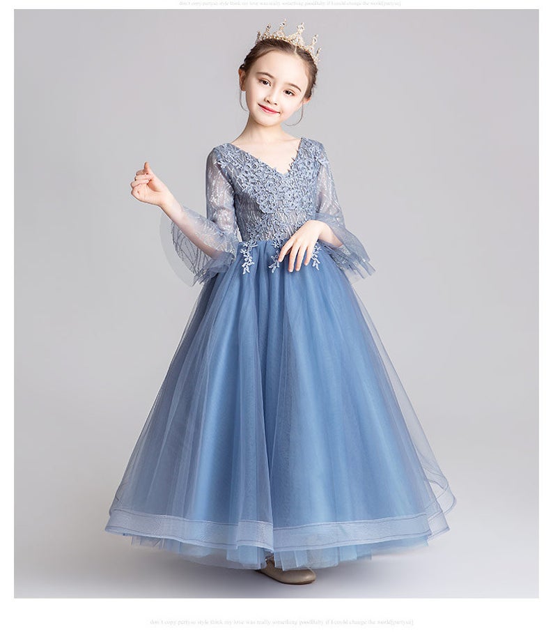D1093 Girl Dress, Gift Birthday Dress, Flower Girl Dress, Toddler Dress