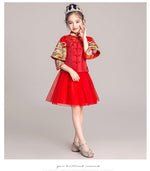Load image into Gallery viewer, D1152 Chinese Style,Cheongsam, Flower Girl Dress, Toddler Dress
