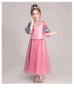D1150 Chinese Style,Cheongsam,Gift Birthday Dress, Flower Girl Dress