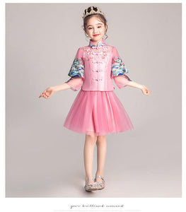 D1164 Chinese Style,Cheongsam,Gift Birthday Dress, Flower Girl Dress