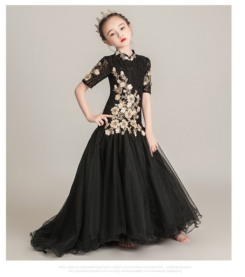 D1049 Girl Dress, Gift Birthday Dress, Flower Girl Dress, Toddler Dress