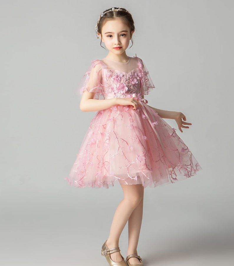 D1352 Birthday Dress, Flower Girl Dress, Toddler Dress, Baby Christmas Dress