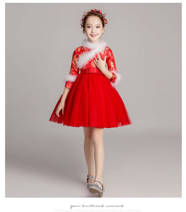 D1117 Chinese Style,Cheongsam,Gift Birthday Dress, Flower Girl Dress