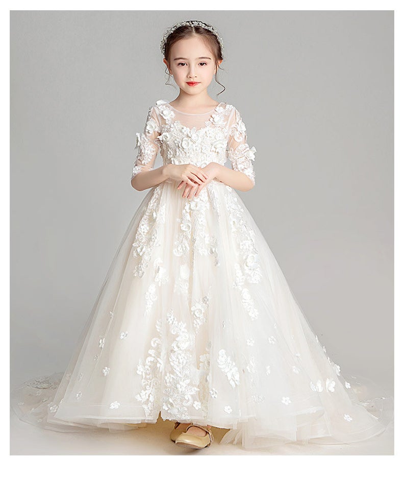 D1133 Girl Dress, Gift Birthday Dress Toddler Dress, Baby Christmas Dress, Glitz Pageant Dress