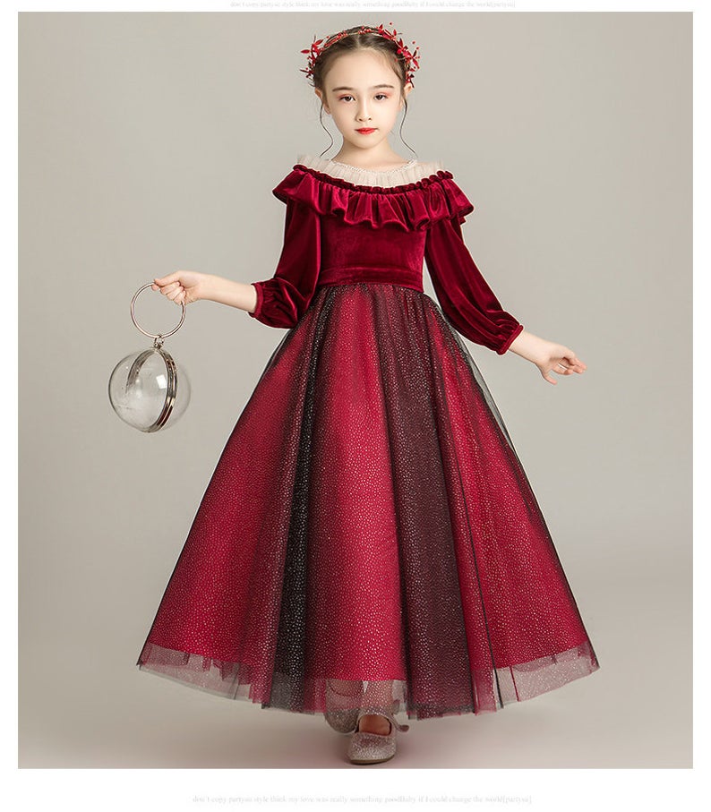 D1159 Girl Dress, Gift Birthday Dress, Flower Girl Dress, Toddler Dress