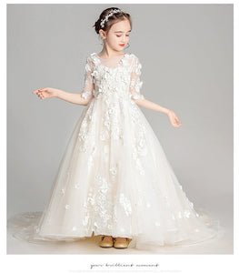 D1132 Girl Dress, Gift Birthday Dress, Flower Girl Dress, Toddler Dress