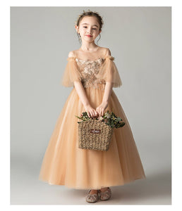 D1026 Girl Dress, Gift Birthday Dress, Flower Girl Dress, Toddler Dress