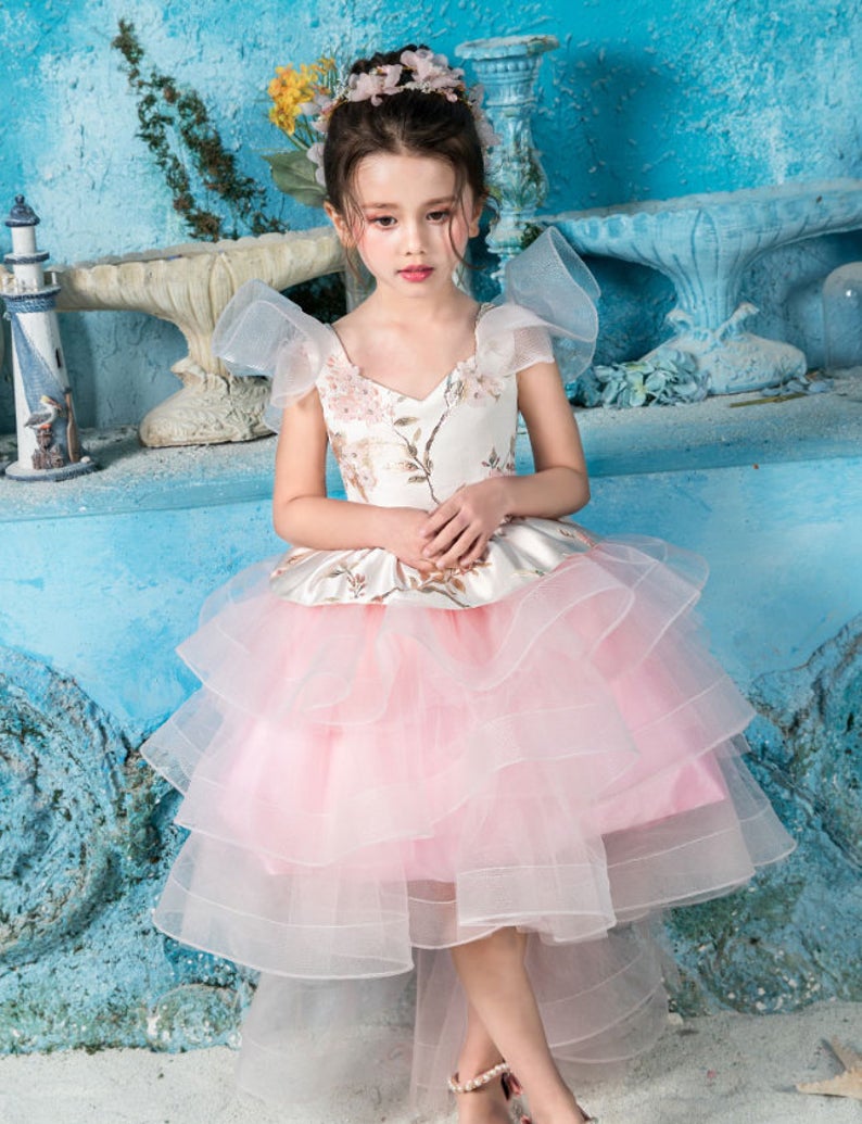 D1279 Flower Girl Dress, Toddler Dress, Baby Christmas Dress, Glitz Pageant Dress