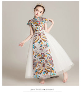 D1149 Chinese Style,Cheongsam,Gift Birthday Dress, Flower Girl Dress