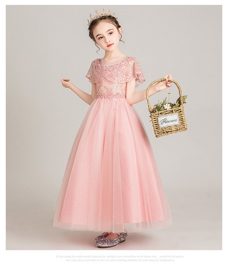 D1045 Girl Dress, Gift Birthday Dress, Flower Girl Dress, Toddler Dress