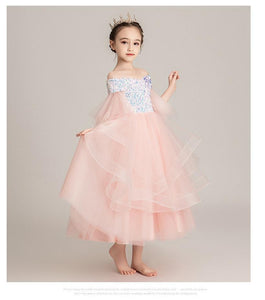 D1054 Girl Dress, Gift Birthday Dress, Flower Girl Dress, Toddler Dress
