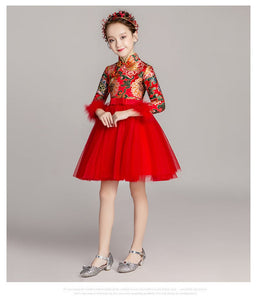 D1118 Chinese Style,Cheongsam,Gift Birthday Dress, Flower Girl Dress