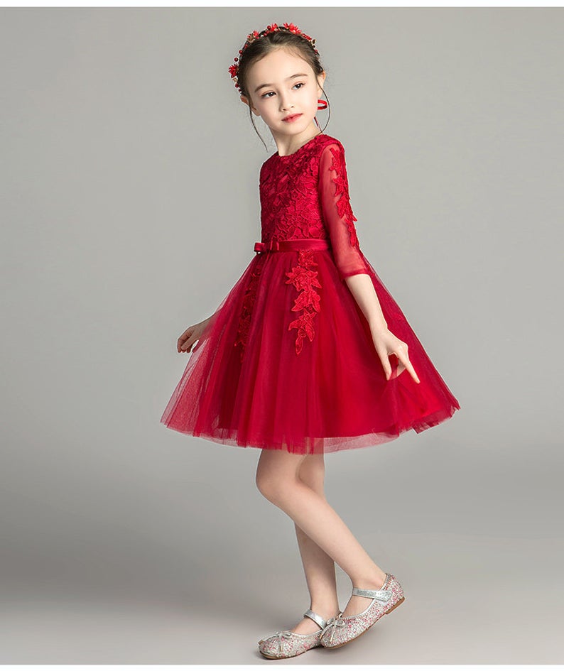 D1357 Birthday Dress, Flower Girl Dress, Toddler Dress, Baby Christmas Dress