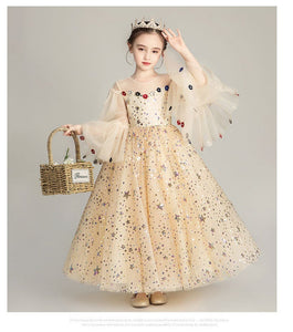 D105  Girl Dress, Gift Birthday Dress, Flower Girl Dress, Toddler Dress