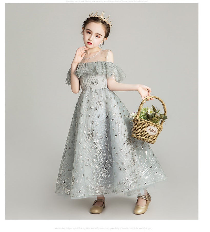 D1071 Girl Dress, Gift Birthday Dress, Flower Girl Dress, Toddler Dress