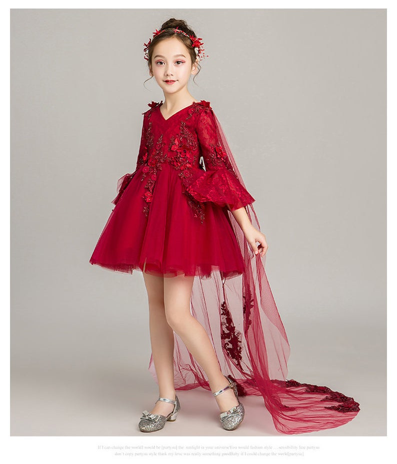 D1116 Girl Dress, Gift Birthday Dress, Flower Girl Dress, Toddler Dress