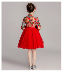 D1118 Chinese Style,Cheongsam,Gift Birthday Dress, Flower Girl Dress