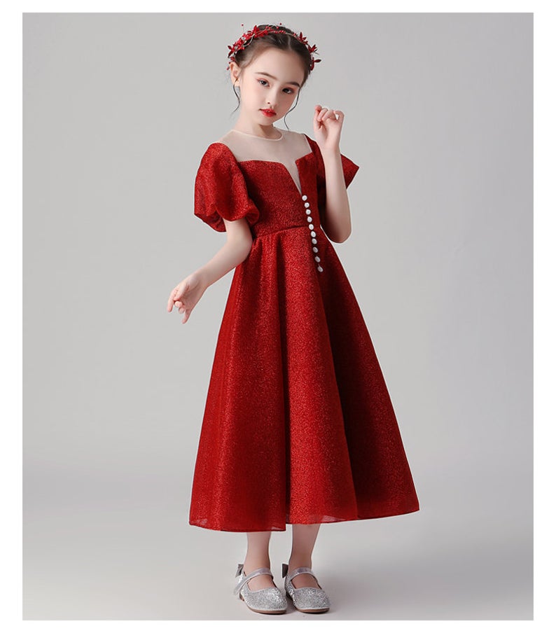 D1025 Girl Dress, Gift Birthday Dress, Flower Girl Dress, Toddler Dress