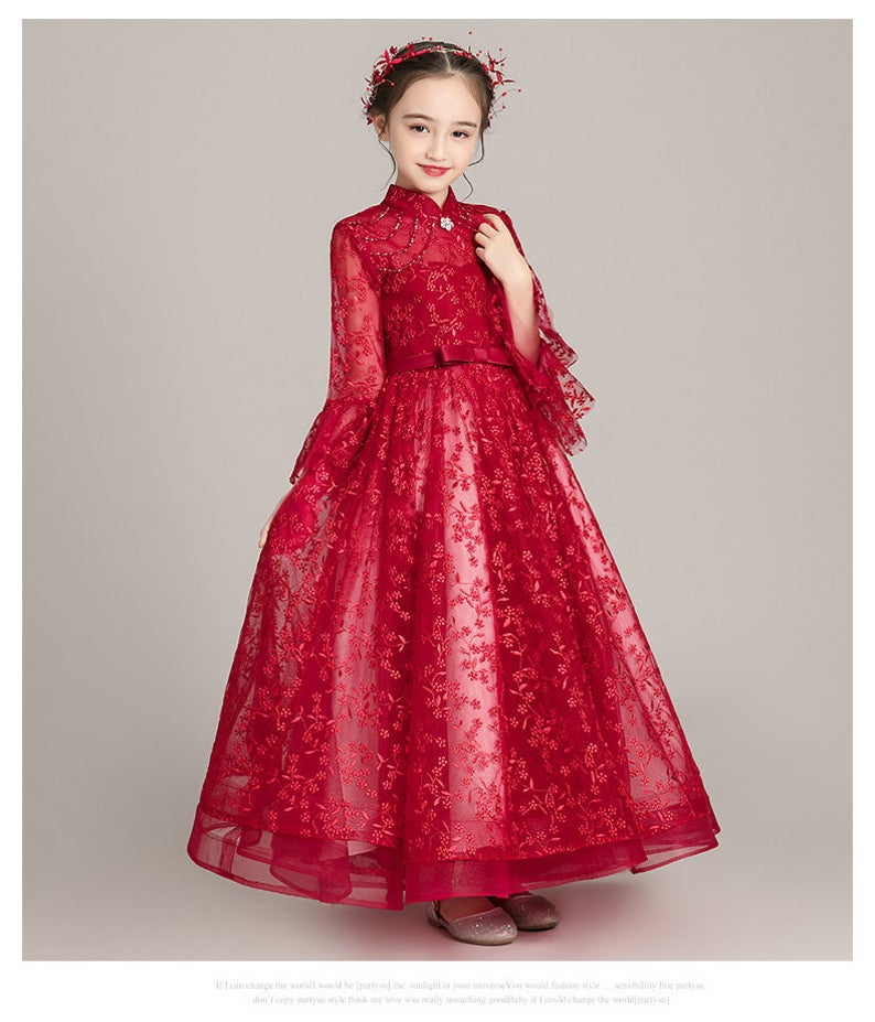 D1140 Girl Dress, Gift Birthday Dress, Flower Girl Dress, Toddler Dress