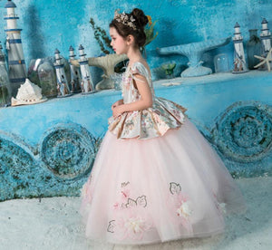 D1285 Flower Girl Dress, Toddler Dress, Baby Christmas Dress, Glitz Pageant Dress