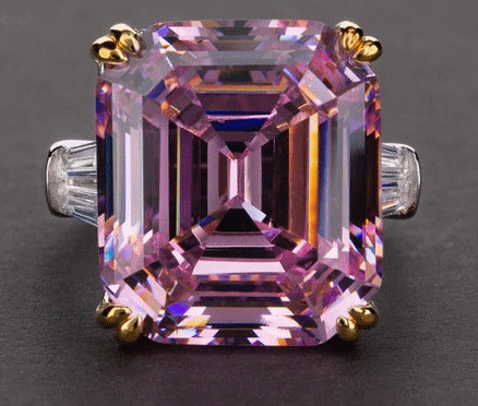 J007 Tourmaline/Diamond Ring, Created Gemstone, Sterling Silver Rings for Women, Handmade Wedding Engagement