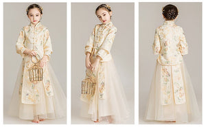 D1156 Chinese Style,Cheongsam,Gift Birthday Dress, Flower Girl Dress