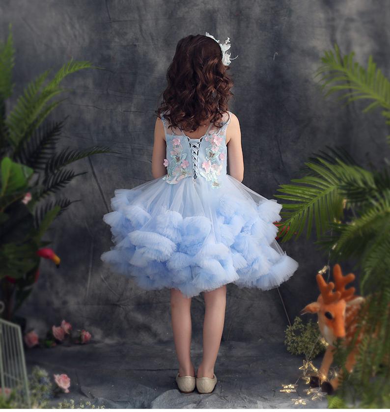 D1202 Girl Dress, Gift Birthday Dress, Flower Girl Dress, Toddler Dress
