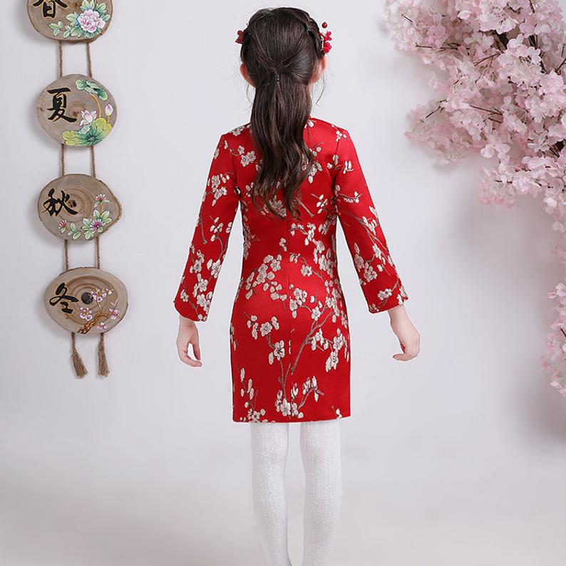 D1206 Chinese Style,Cheongsam,Gift Birthday Dress, Flower Girl Dress