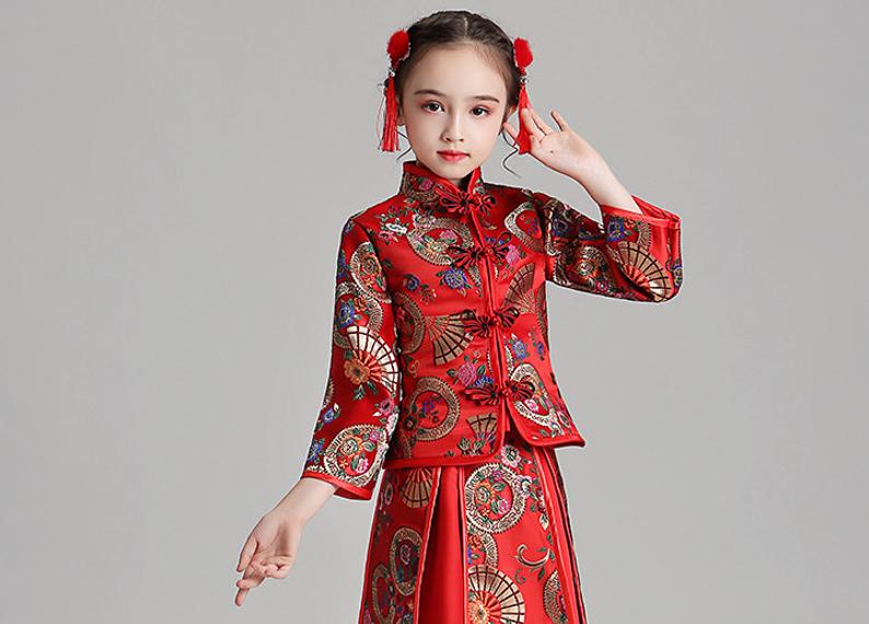 D1232 Chinese Style,Cheongsam,Gift Birthday Dress, Flower Girl Dress