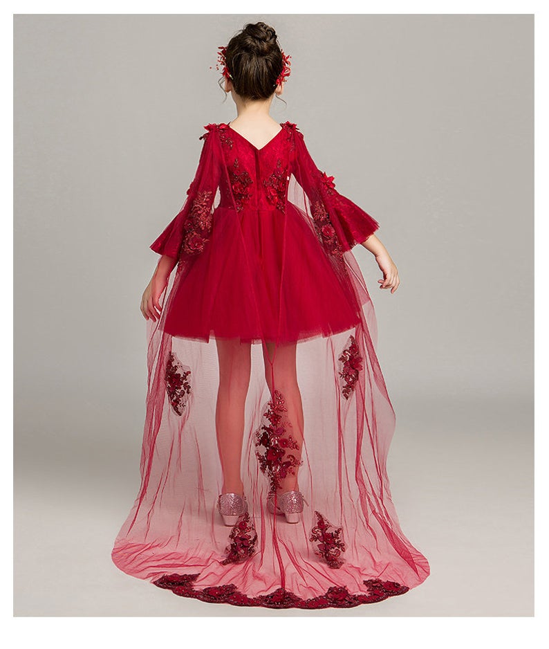 D1116 Girl Dress, Gift Birthday Dress, Flower Girl Dress, Toddler Dress