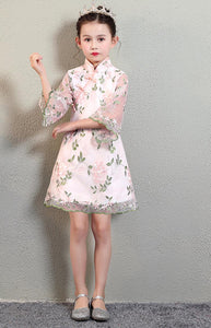 D1360 Chinese Style,Cheongsam,Gift Birthday Dress,  Toddler Dress, Baby Christmas Dress
