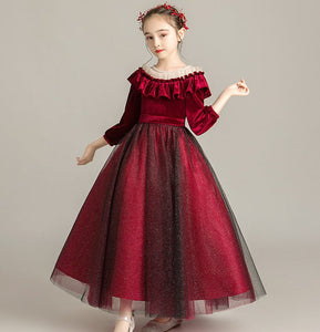 D1159 Girl Dress, Gift Birthday Dress, Flower Girl Dress, Toddler Dress
