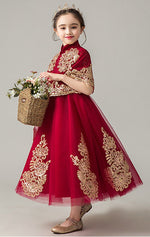 Load image into Gallery viewer, D1044 Girl Dress, Gift Birthday Dress, Flower Girl Dress, Toddler Dress
