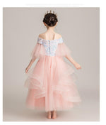 Load image into Gallery viewer, D1054 Girl Dress, Gift Birthday Dress, Flower Girl Dress, Toddler Dress
