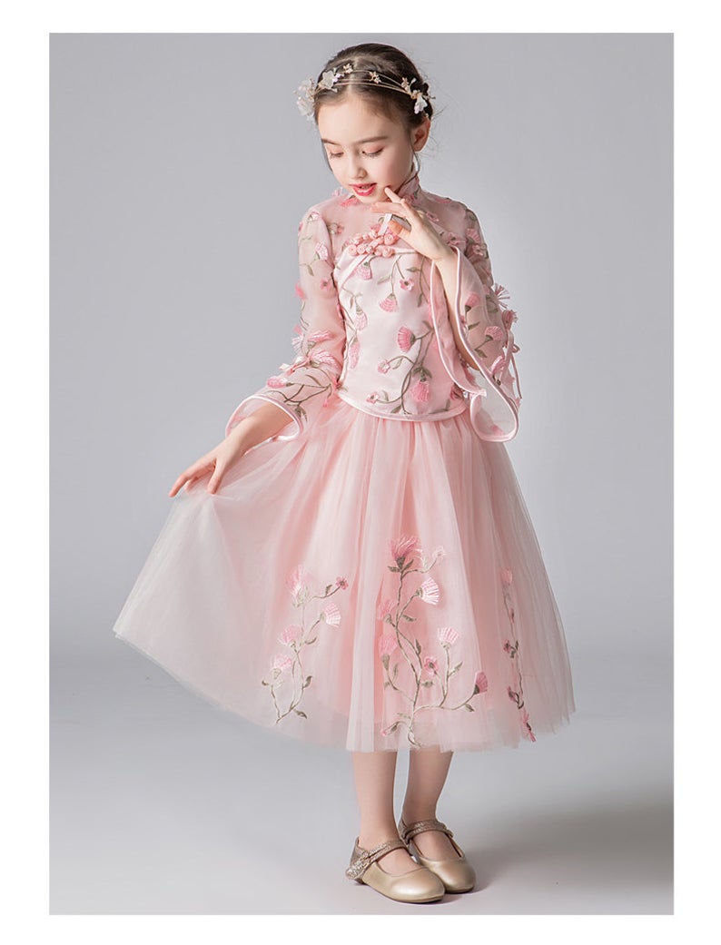 D1021 Chinese Style,Cheongsam,Gift Birthday Dress, Flower Girl Dress