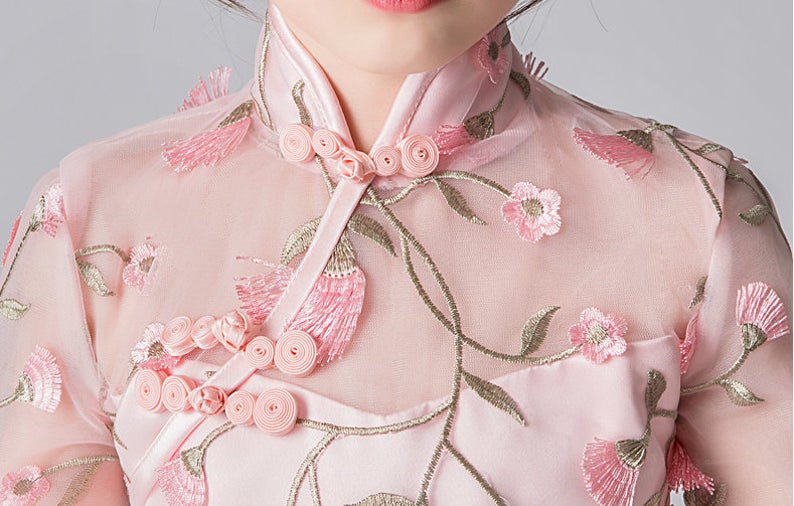 D1021 Chinese Style,Cheongsam,Gift Birthday Dress, Flower Girl Dress