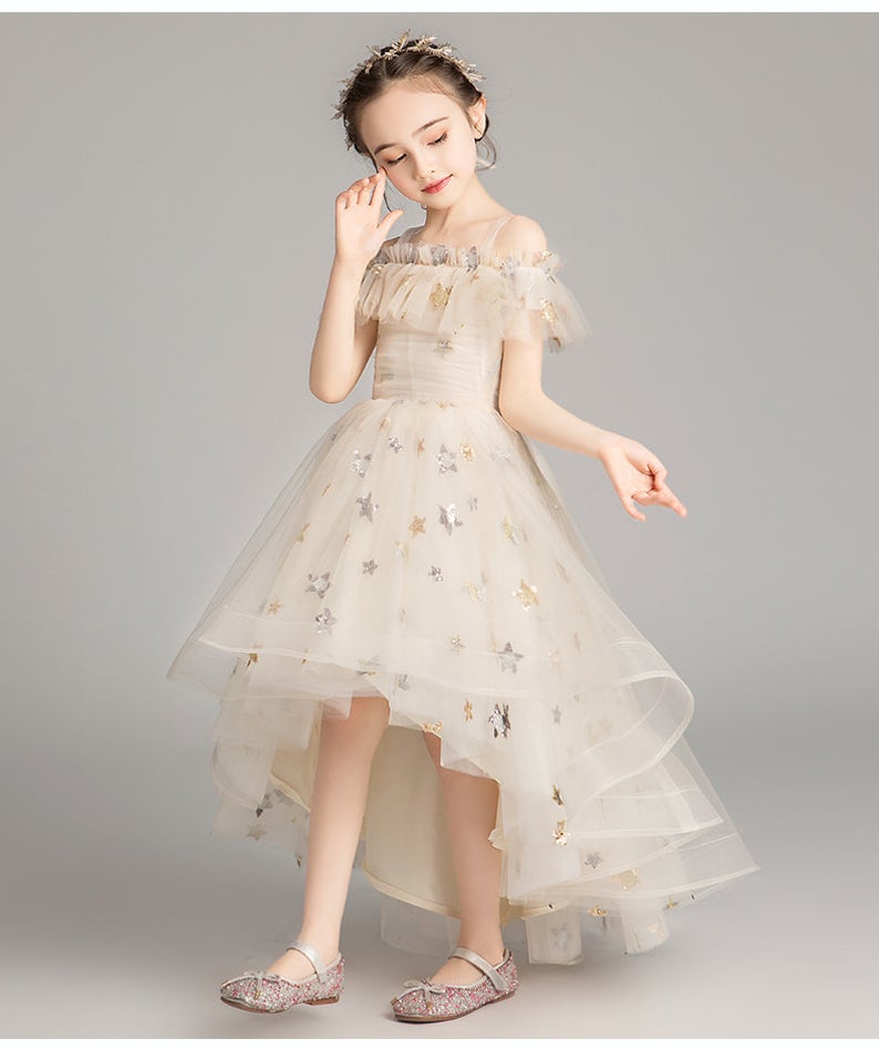 D1297 Flower Girl Dress, Toddler Dress, Baby Christmas Dress, Glitz Pageant Dress