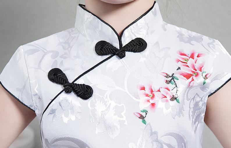 D1207 Chinese Style,Cheongsam,Gift Birthday Dress, Flower Girl Dress
